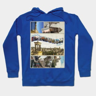 Greetings from Edinburgh in Scotland vintage style retro souvenir Hoodie